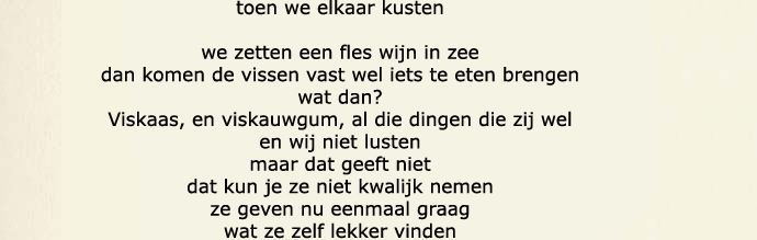 toen we elkaar kusten